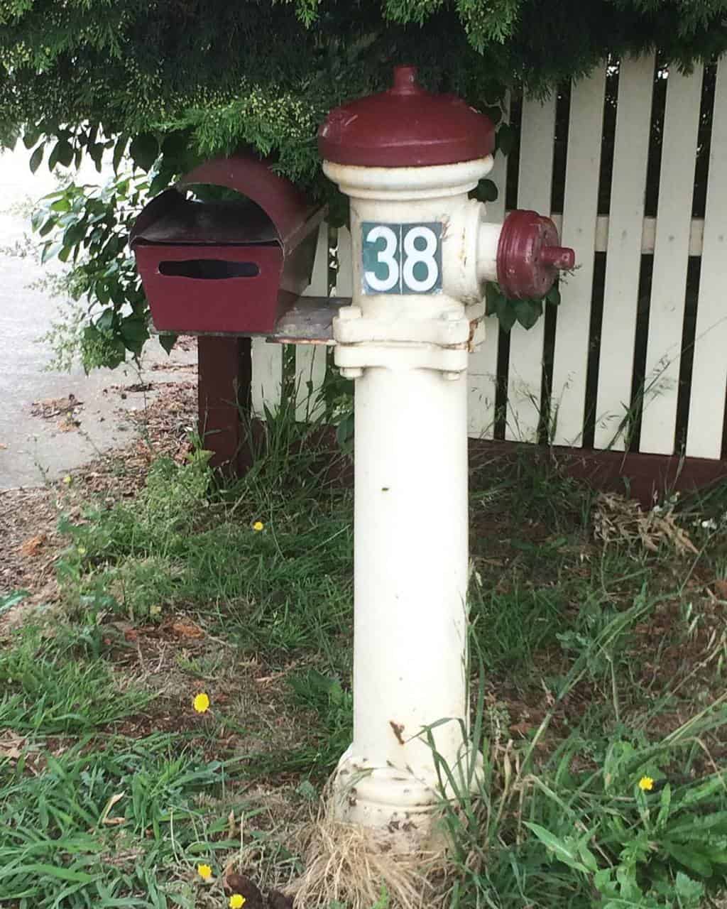 Old fire hydrant letterbox