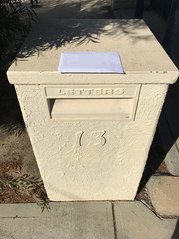 Perth letterbox