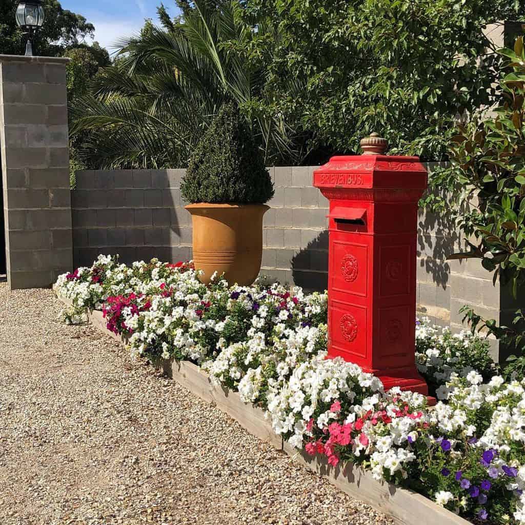 Red statement letterbox