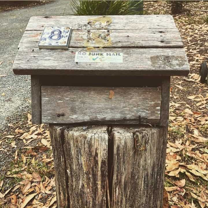 Old wooden letterbox